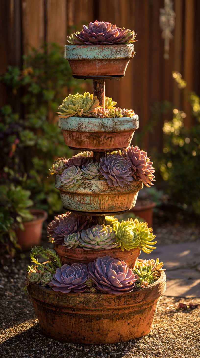 Whimsical Succulent Tower - Image 1