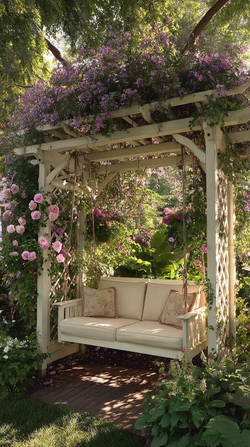 Whimsical Swing Bench Arbor - Image 2