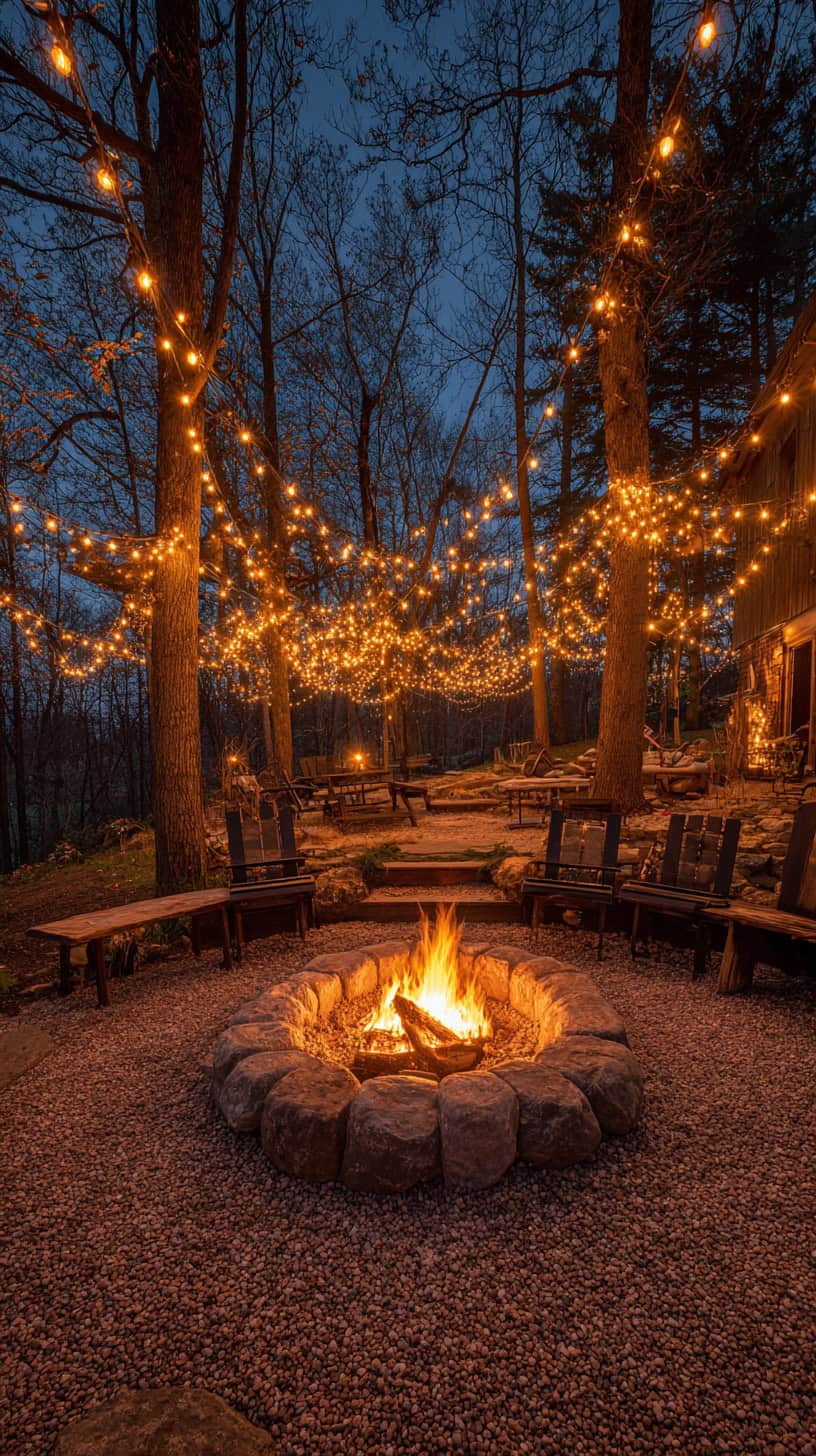 Why I Love Our Gravel Fire Pit Area With Lights - Image 2
