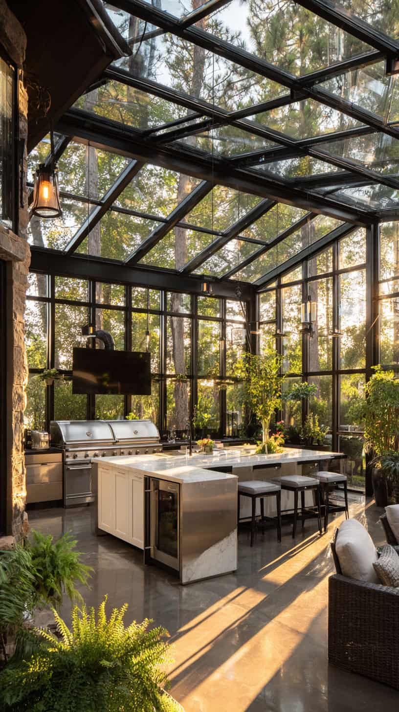 Enclosed Glass Room Kitchen - Image 2