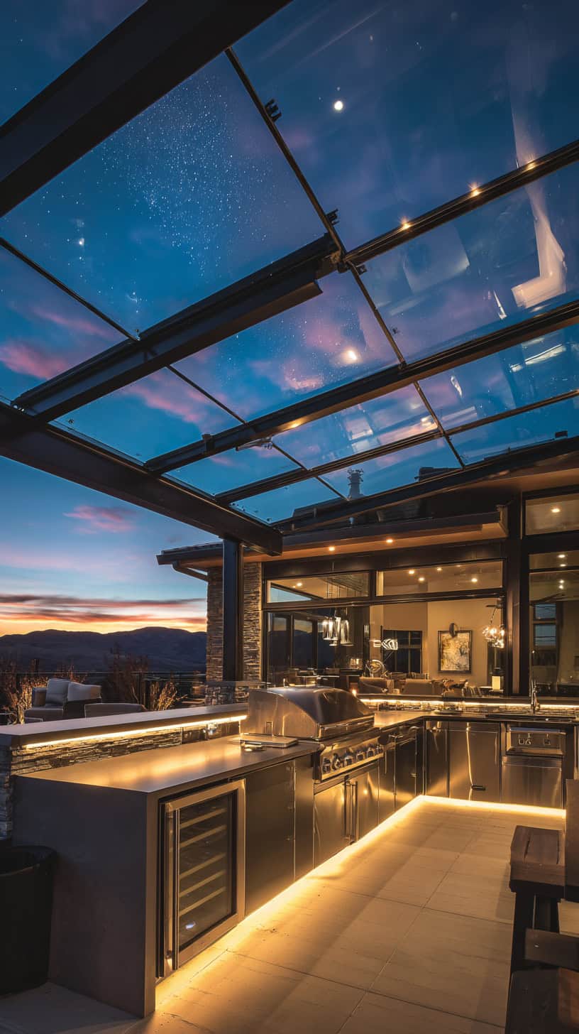 Glass Roof Outdoor Kitchen - Image 2