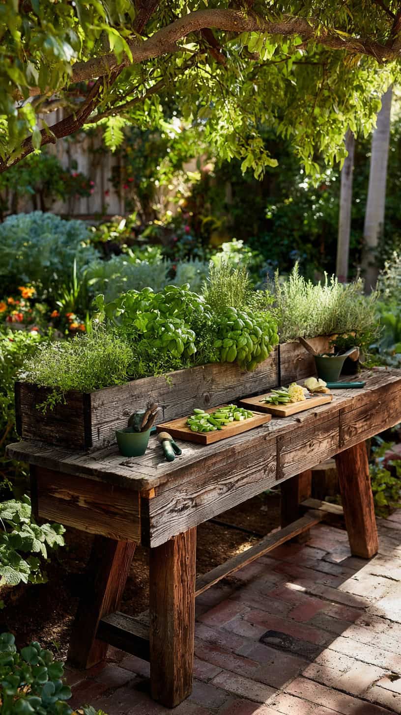 Herb Garden Prep Table - Image 1