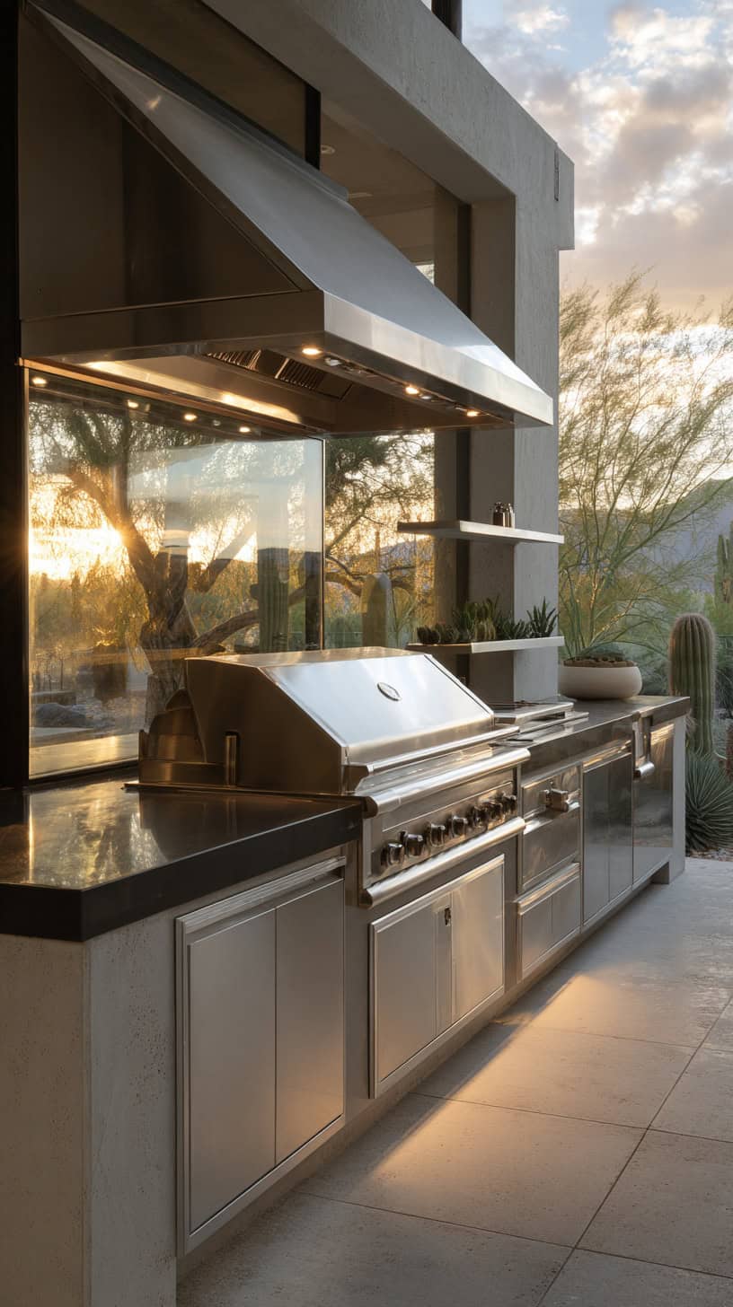 Open Glass Exterior Kitchen - Image 1