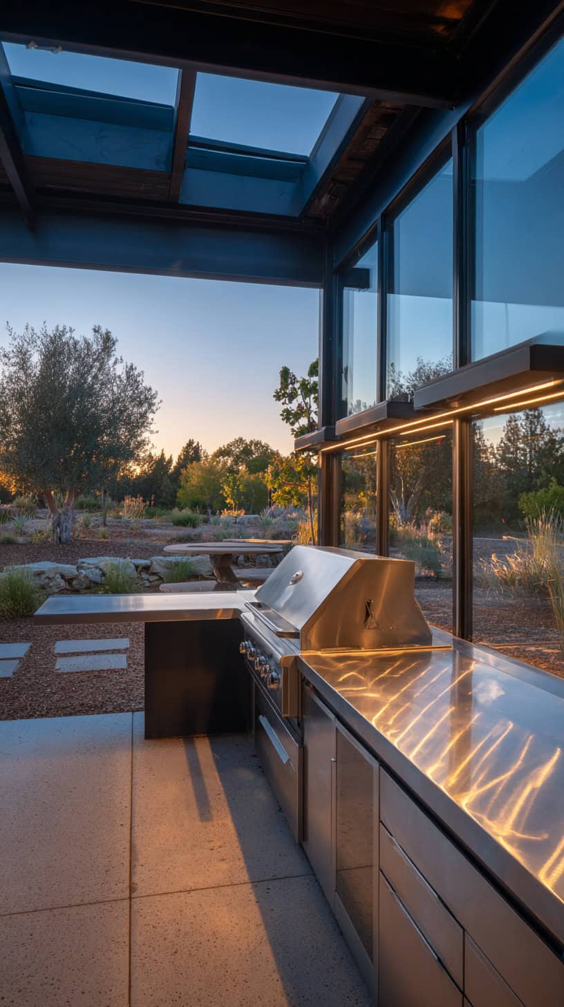 Open Glass Exterior Kitchen - Image 2