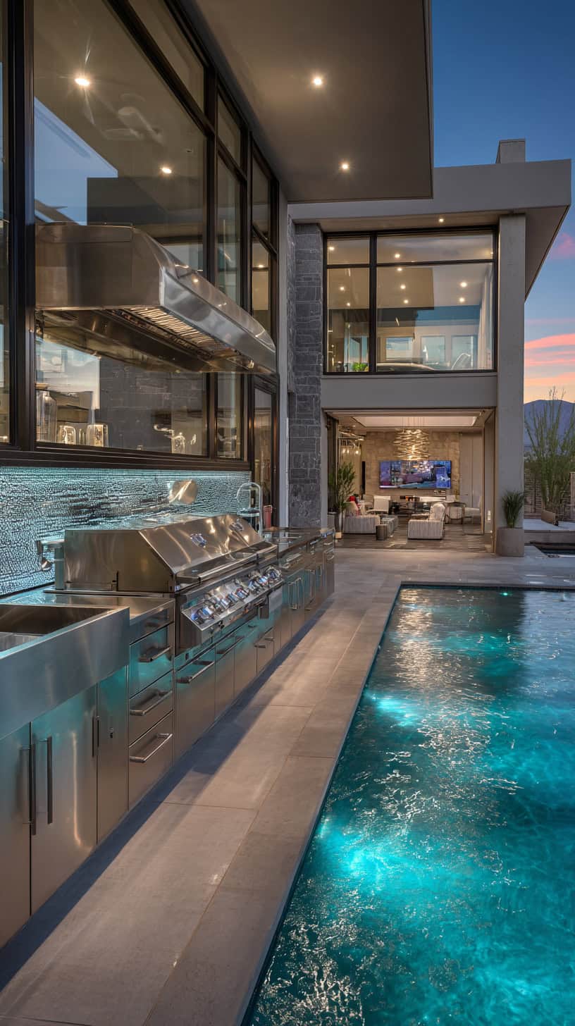 Poolside Glass Kitchen - Image 2