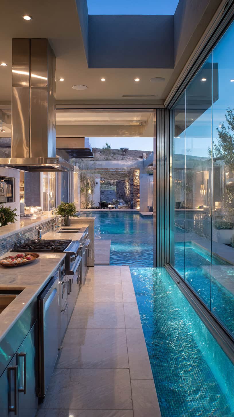 Poolside Glass Kitchen - Image 1