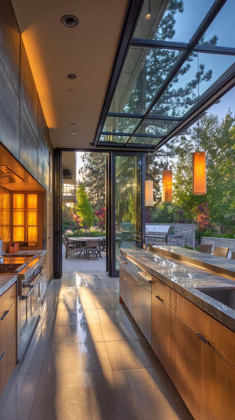 Sliding Glass Kitchen Walls - Image 1