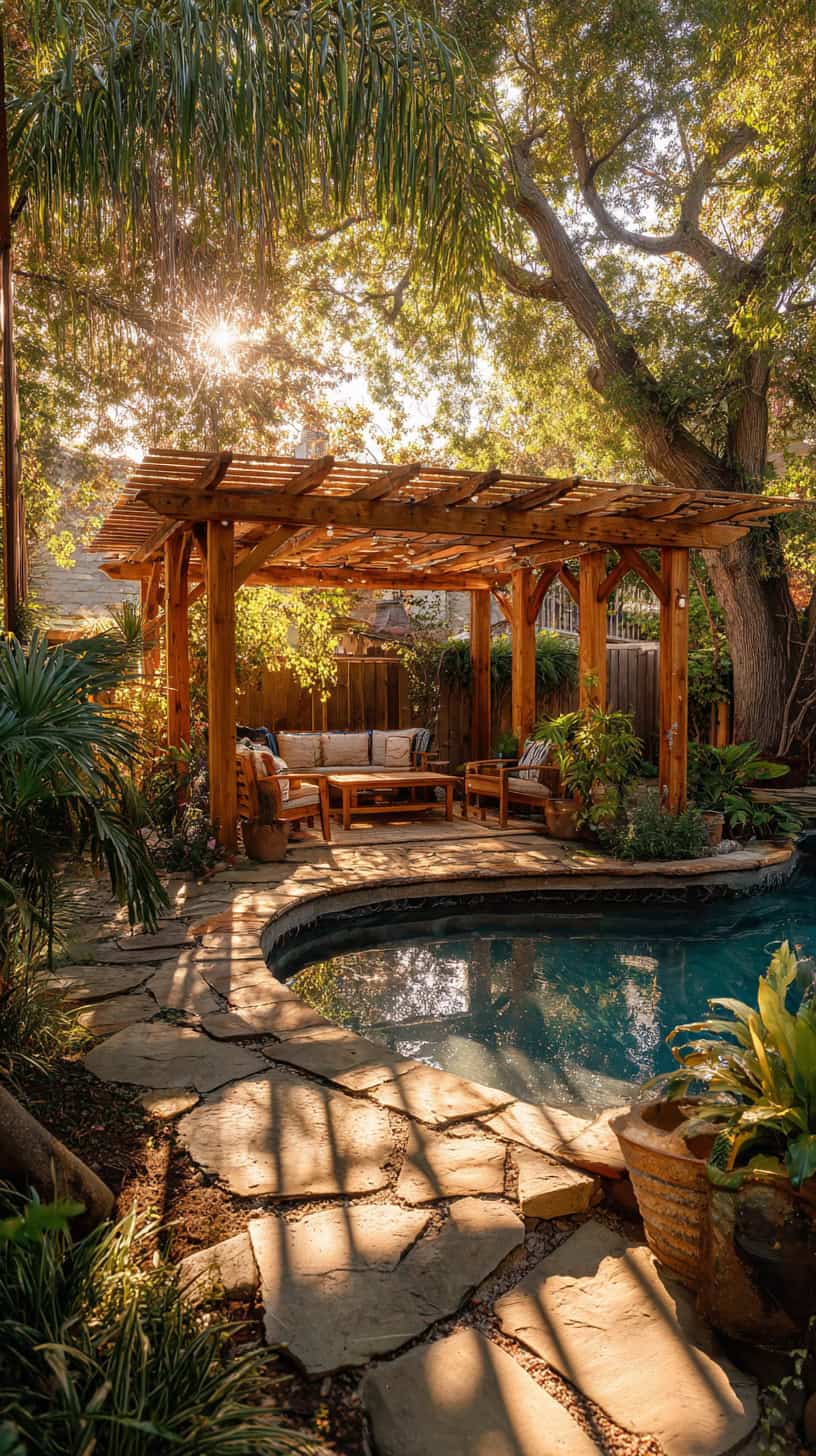 Add Shade, Privacy, and Gathering Spots Around the Pool - Image 1