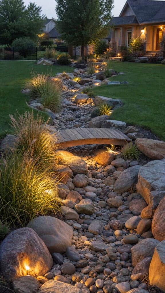 Design a Dry Creek Bed with River Rocks