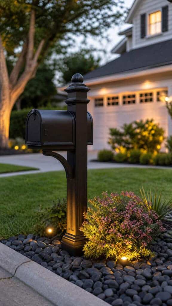 Contemporary Mailbox Landscaping