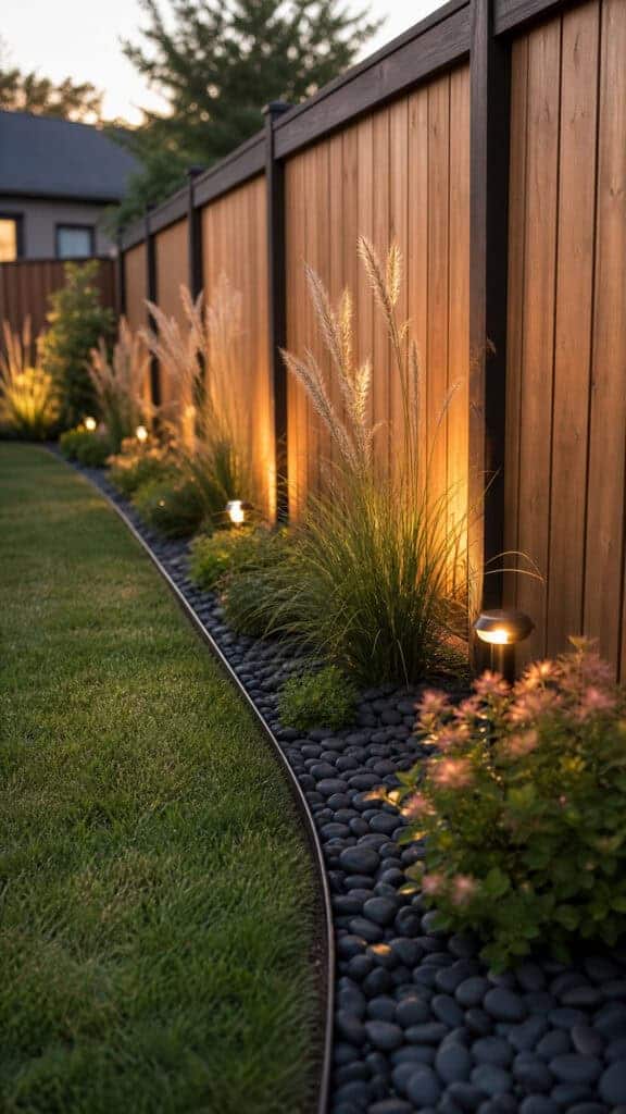 Stylish Fence Line Enhancement