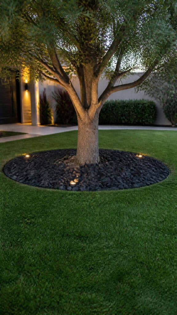 Black Rock Tree Ring Mulch