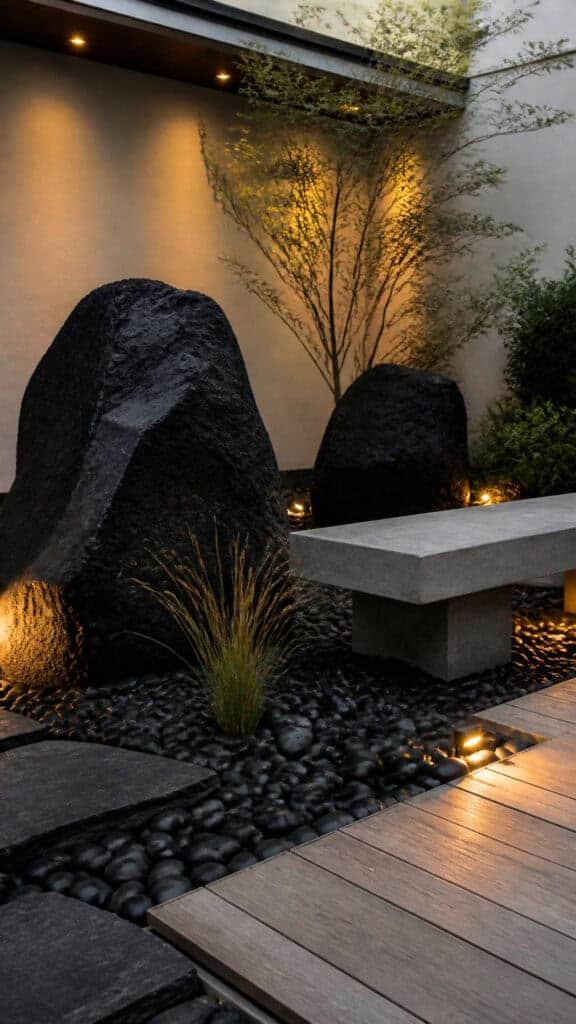 Modern Minimalist Rock Garden