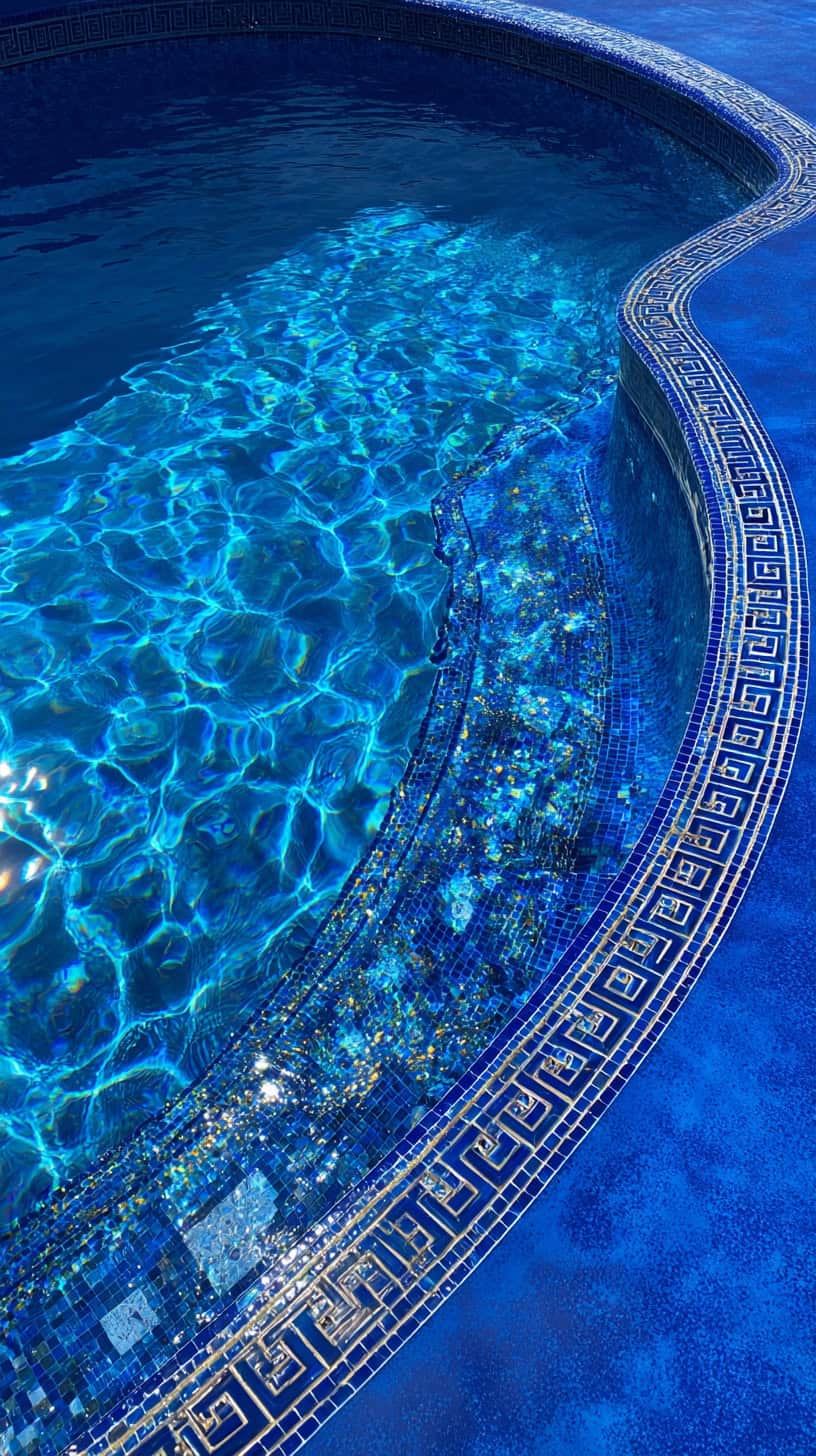 Bold Blue Pool Liner - Image 3
