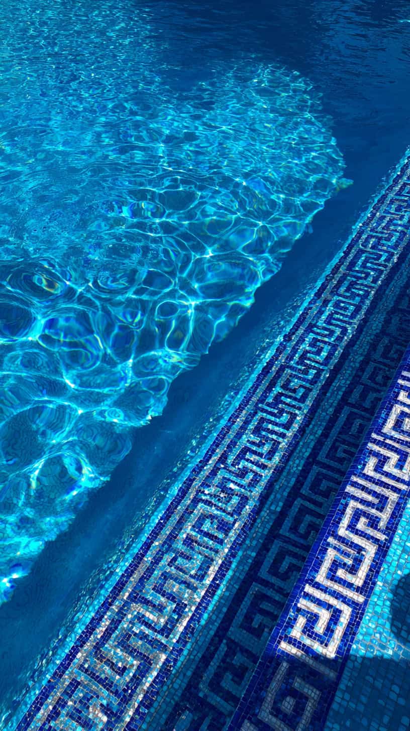 Bold Blue Pool Liner - Image 1