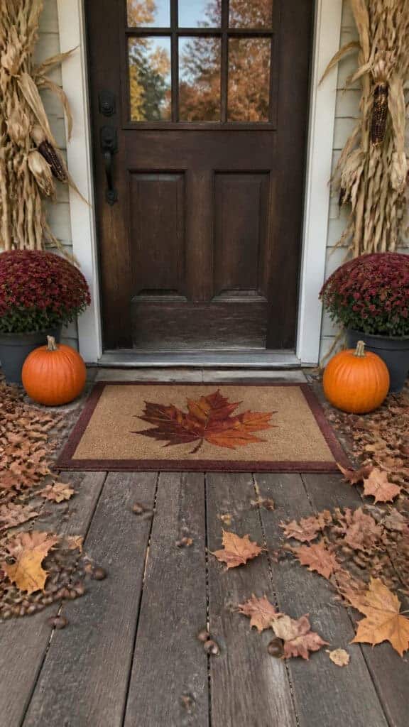 Design a Fall Doormat Display