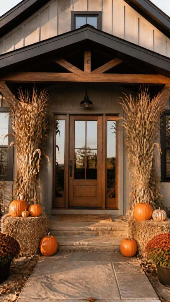 Make a Statement with Corn Stalks and Hay Bales