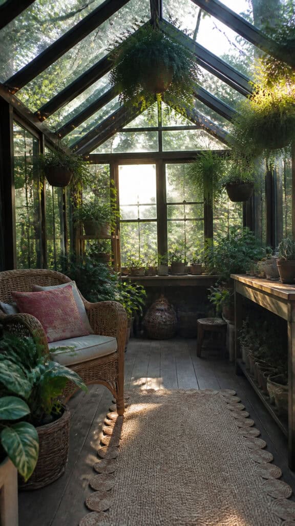 Convert a Greenhouse into a Cozy Retreat