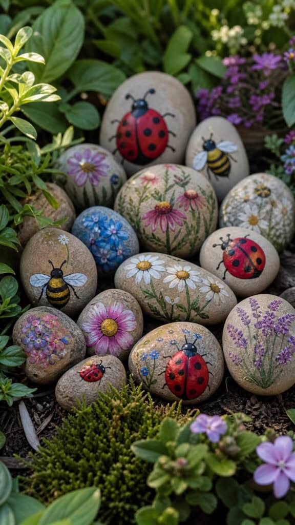 Painted Pebble Garden Markers