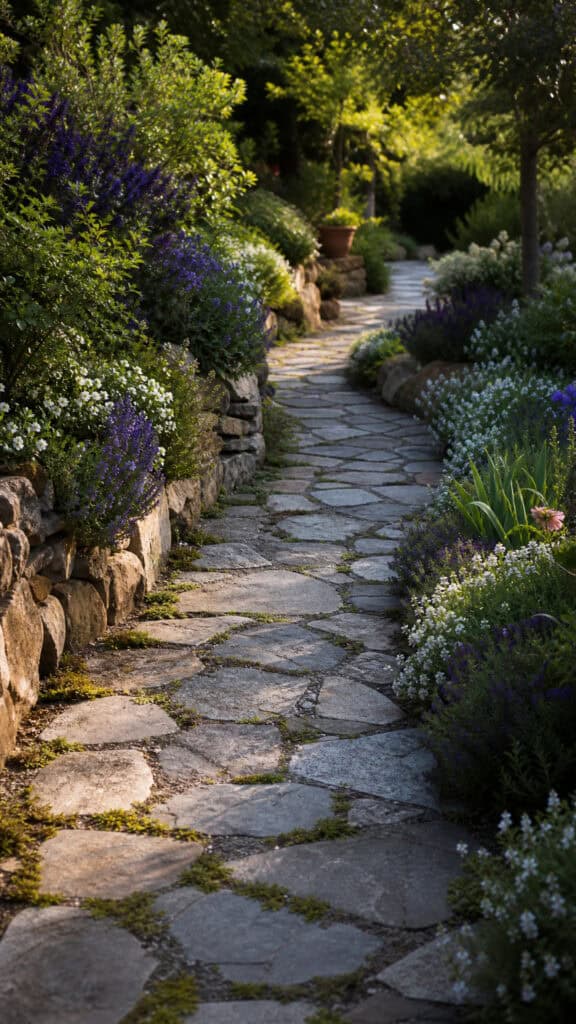 Winding Cobblestone Pathways