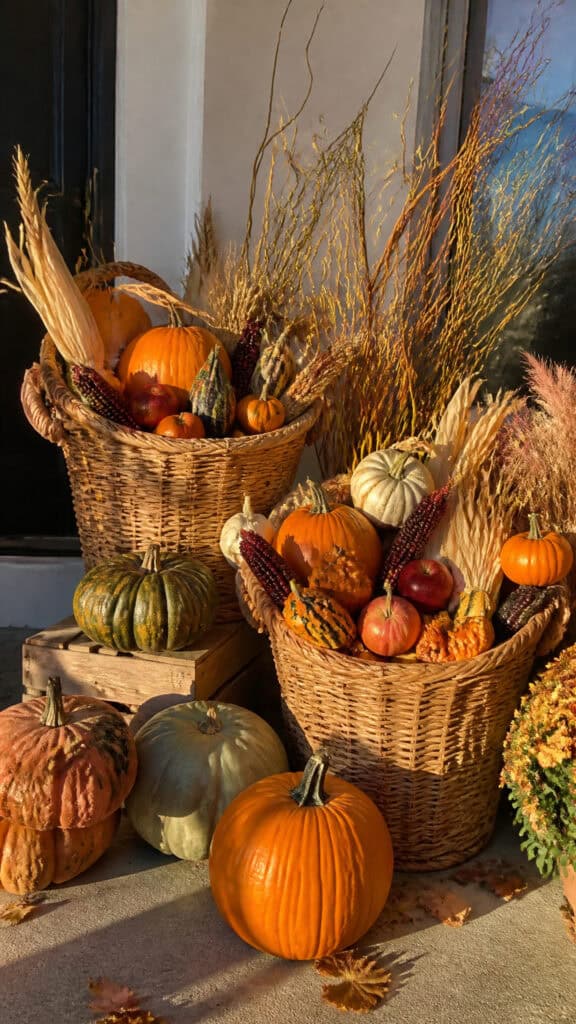 Bountiful Harvest Basket Arrangement