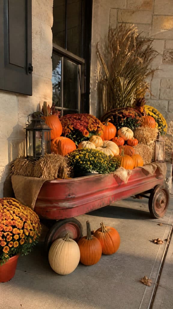 Rustic Wagon or Wheelbarrow Display