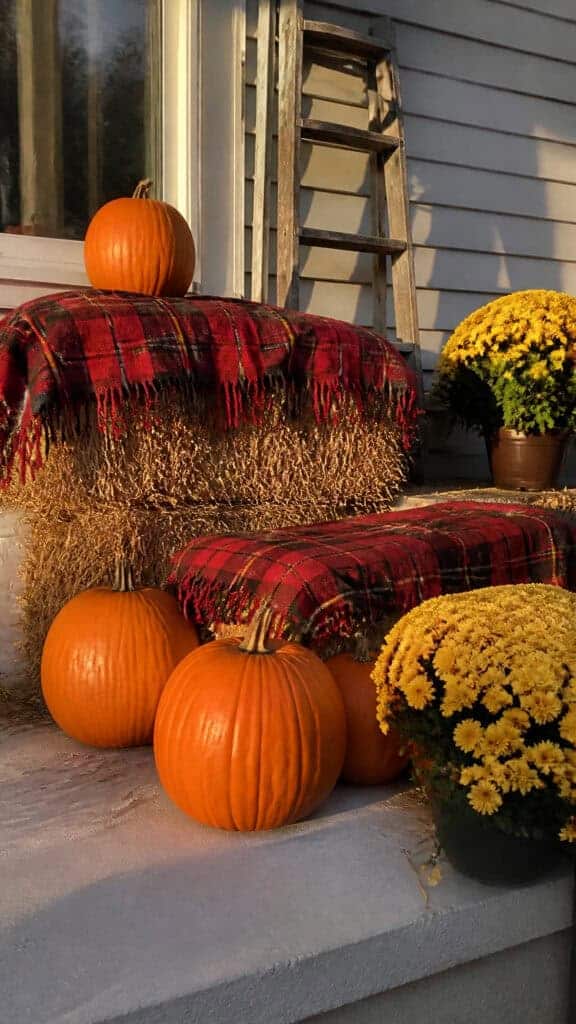 Hay Bale Seating Area