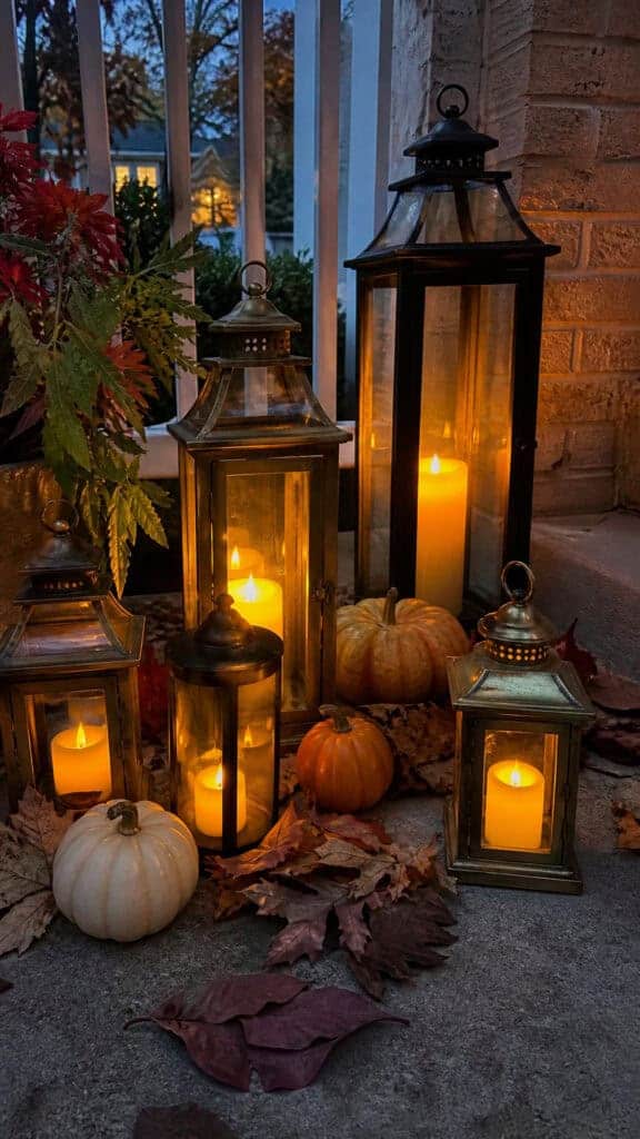 Lantern and Candle Arrangement