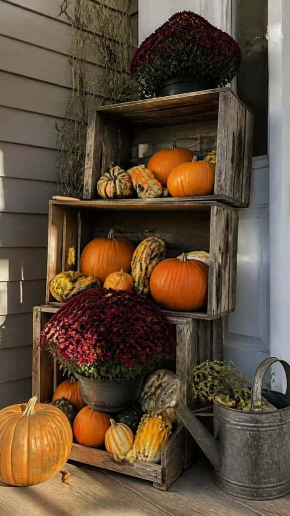Wooden Crate Pumpkin Patch