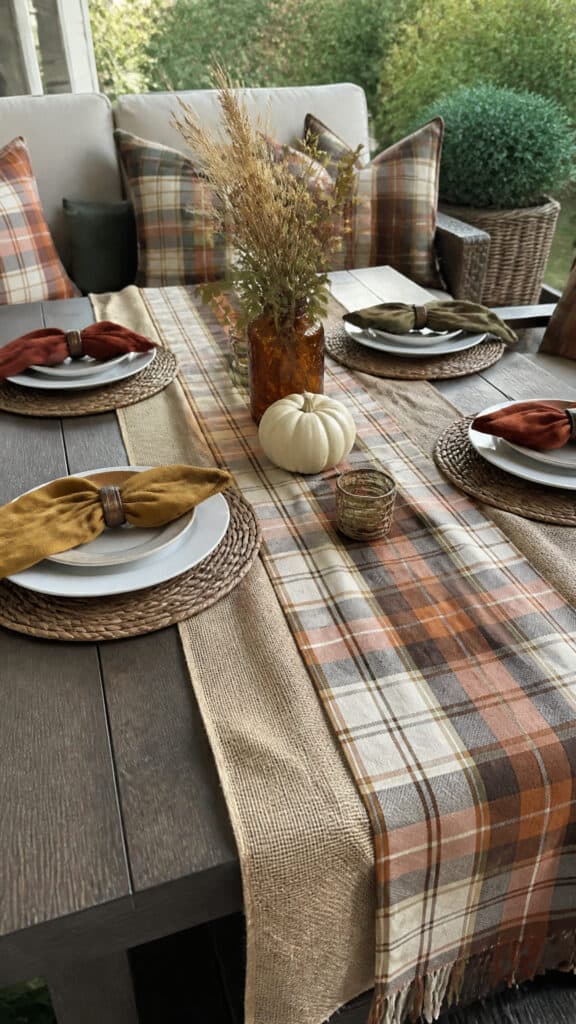 Incorporate Plaid and Seasonal Textiles