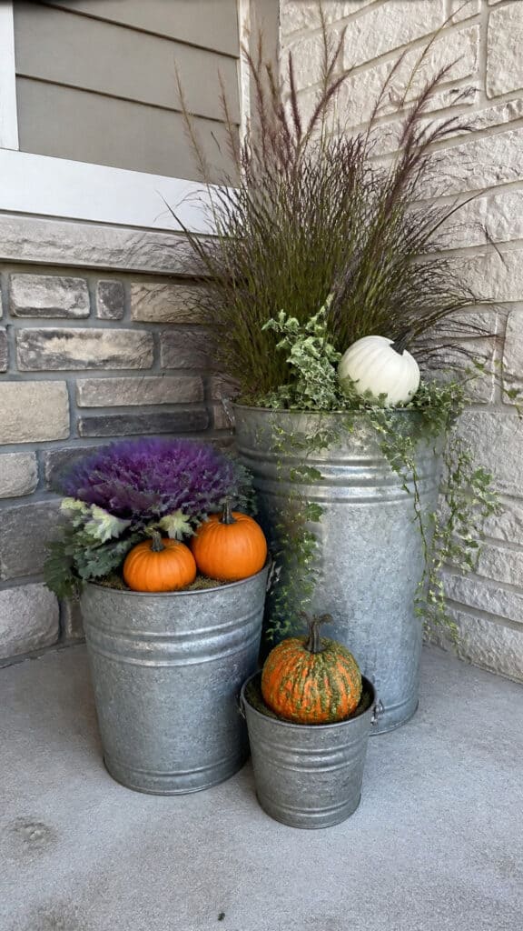 Galvanized Bucket Trio