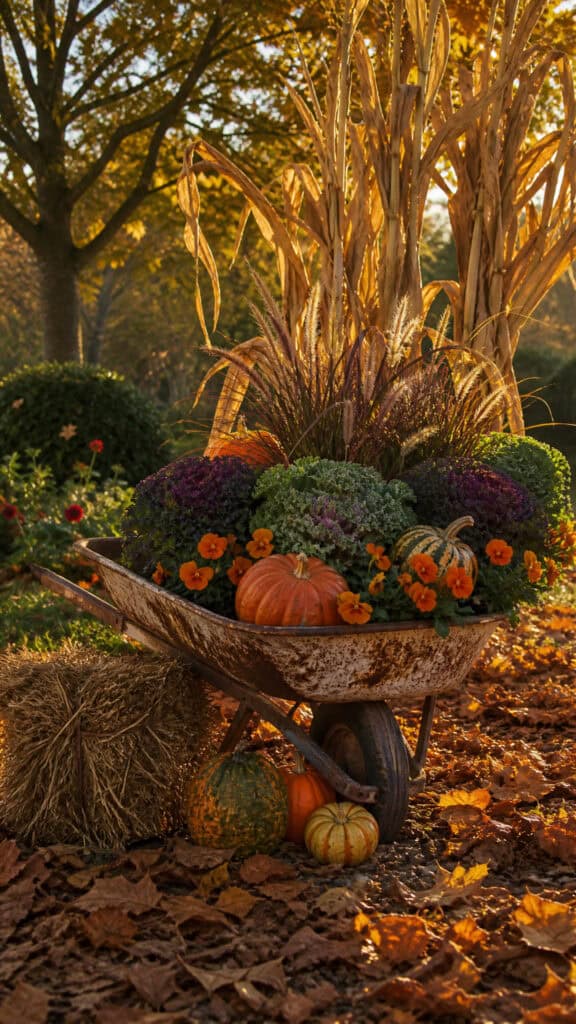 Rustic Wheelbarrow Wonderland