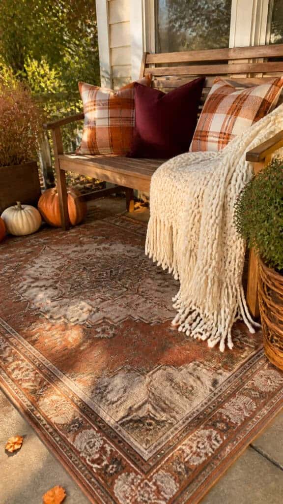 Add Cozy Seating with Seasonal Textiles