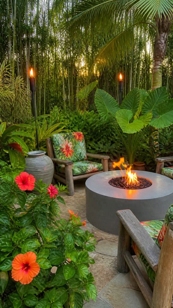Tropical Paradise with Lush Greenery