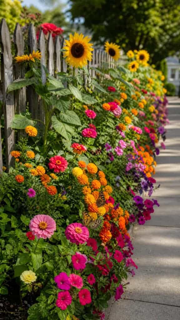 Colorful Annual Flower Border