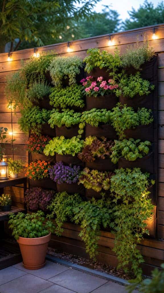 Living Wall With Pocket Planters