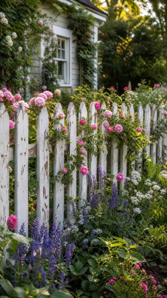 Add a Weathered Wooden Fence
