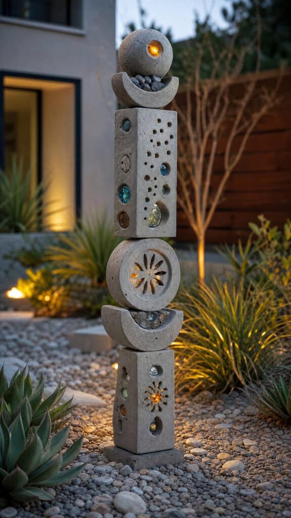 Concrete Garden Totem