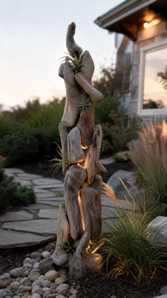 Driftwood and Natural Wood Totem