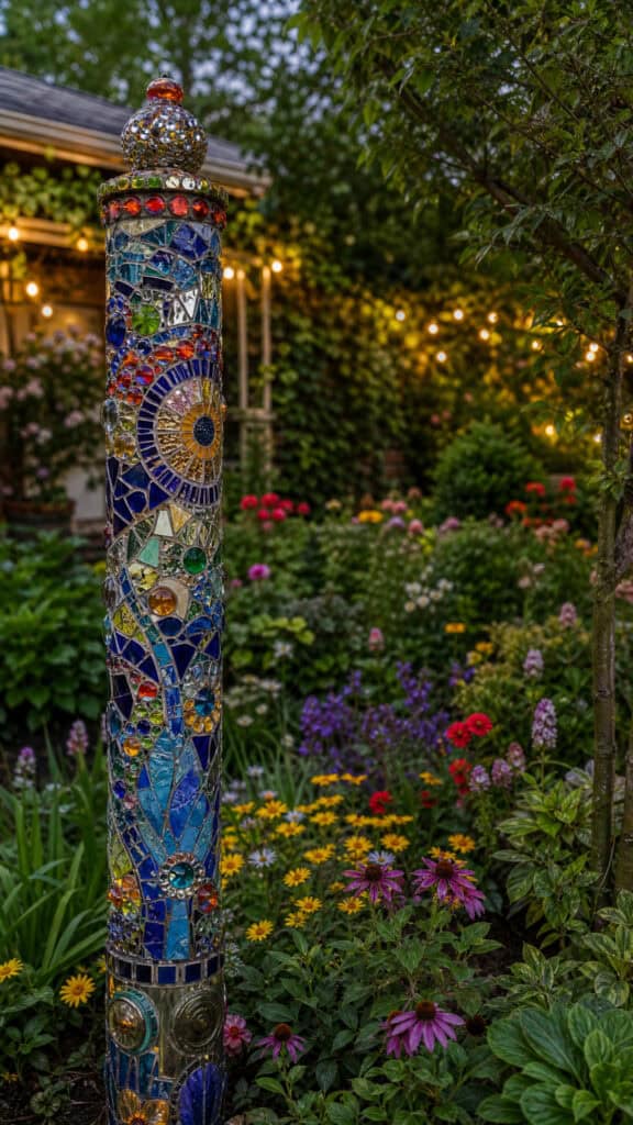 Mosaic Garden Totem Post