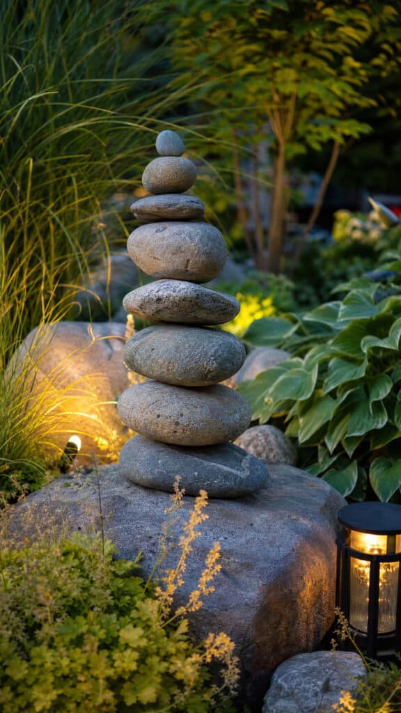 Stone and Rock Stack Totem
