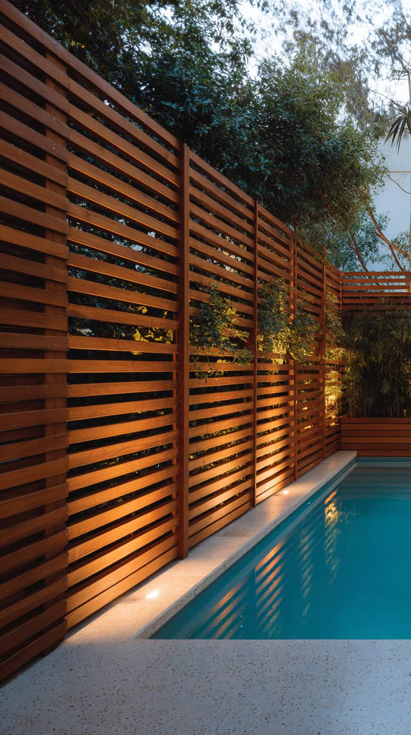Horizontal Slatted Privacy Fence - Image 2