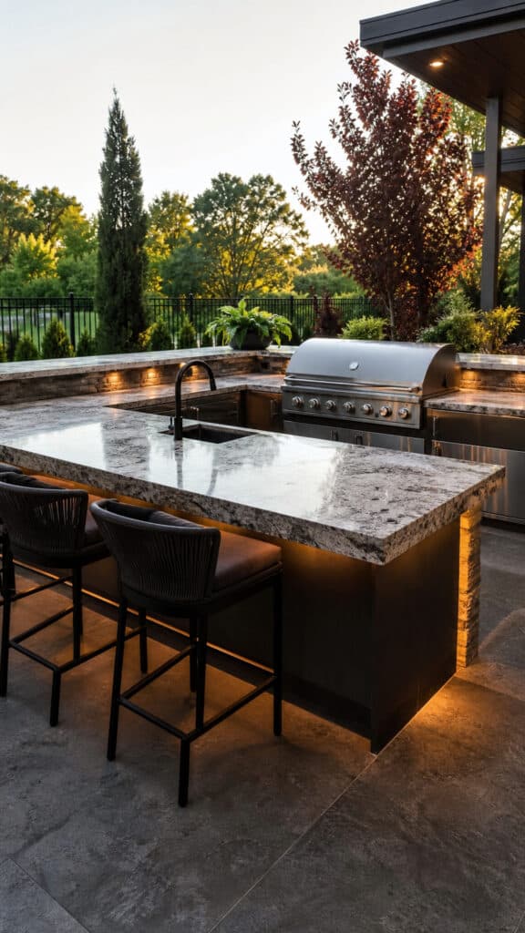 Island-Style Layout With Bar Seating