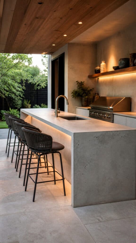 Minimalist Concrete Counter Design