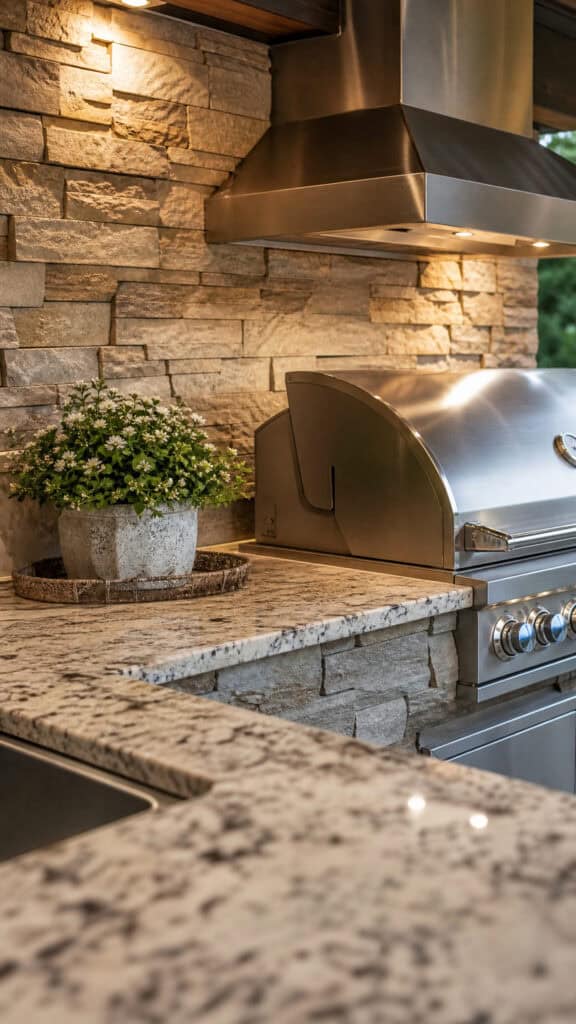 Natural Stone Backsplash Accent