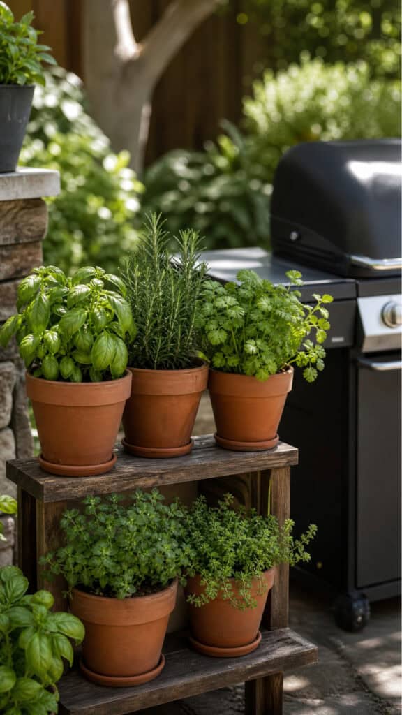 Add Potted Herbs for Function and Beauty