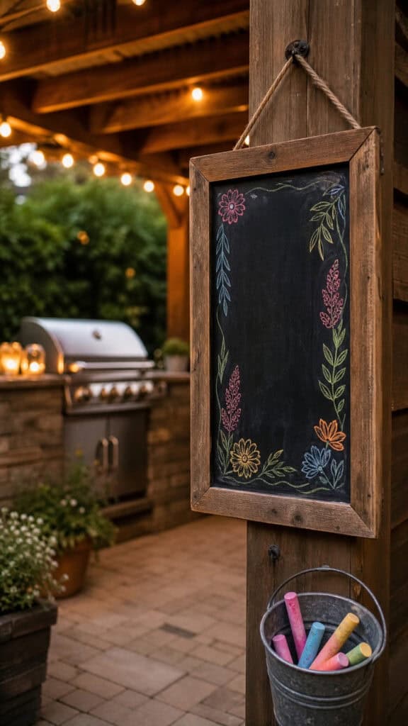 Hang a Chalkboard for Menus and Messages