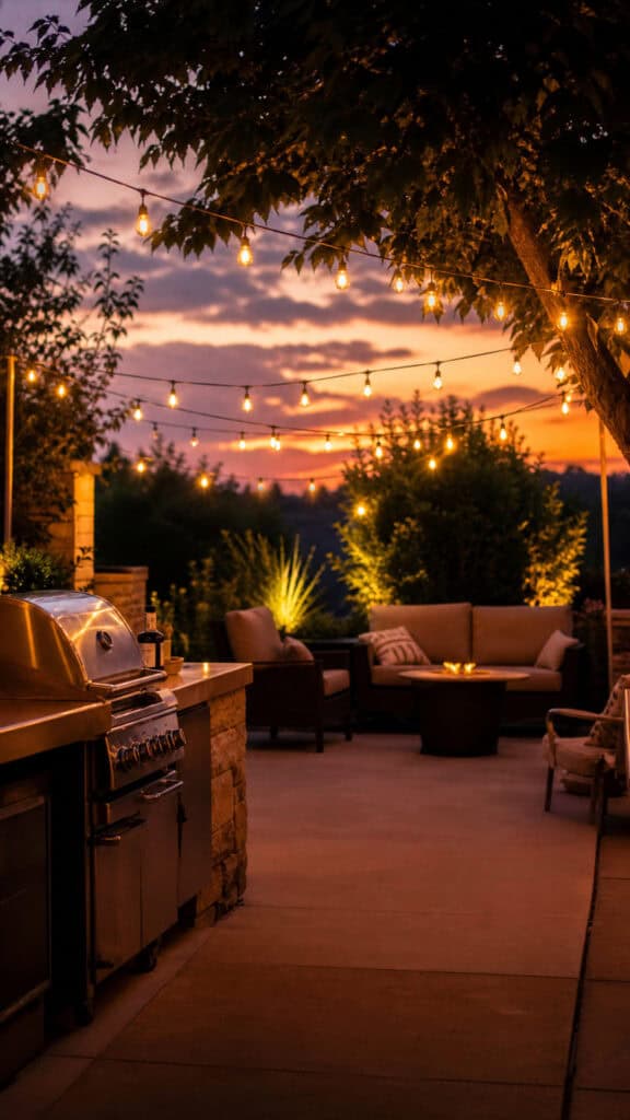 Hang String Lights for Instant Ambiance