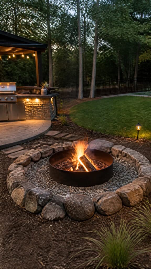 Make a Fire Pit from a Metal Ring