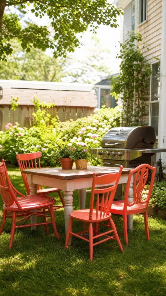 Repaint Old Furniture for Outdoor Seating